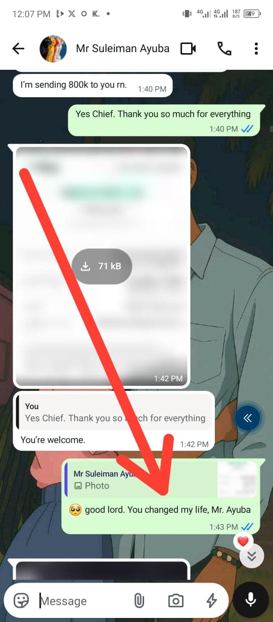 Student testimonial: ₦800k payment for a script